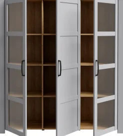 FORTE Highboard »Bohol, großes Highboard 2, Glastüren, viel Stauraum« B/H/T 151,1/160,6/42 cm Beleuchtung optional bestellbar