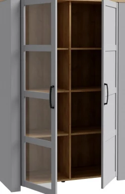 FORTE Highboard »Bohol, Vitrine mit Glastüre, viel Stauraum« B/H/T 106,4/160,6/42 cm Beleuchtung optional bestellbar