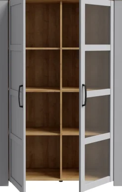 FORTE Highboard »Bohol, Vitrine mit Glastüre, viel Stauraum« B/H/T 106,4/160,6/42 cm Beleuchtung optional bestellbar