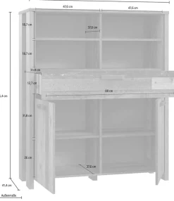 FORTE Highboard »Clif« Breite 106 cm