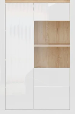 FORTE Highboard »Highboard 1T/1SK/1GT« B/H/T 96,4/147,4/41,6 cm, Front glänzend, Glas