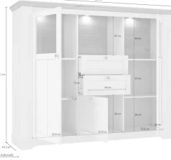 FORTE Highboard »Iloppa« Höhe ca. 136 cm
