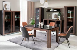 FORTE Highboard »Savona« Höhe 197 cm, inkl. Lichtleiste im Sockel