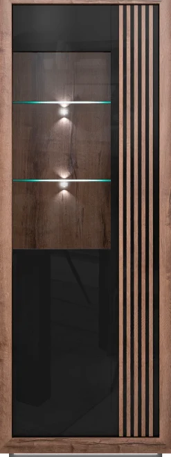 FORTE Highboard »Savona« Höhe 197 cm, inkl. Lichtleiste im Sockel