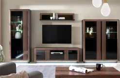 FORTE Highboard »Savona« Höhe 197 cm, inkl. Lichtleiste im Sockel