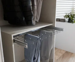 FORTE Hosenhalter Schrankauszug für ihe Hosen, platzsparend , einfache Montage