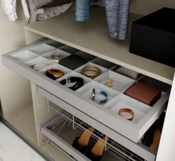 FORTE Inneneinteilung Schmuck Organizer, Überblick, perfekt sortiert