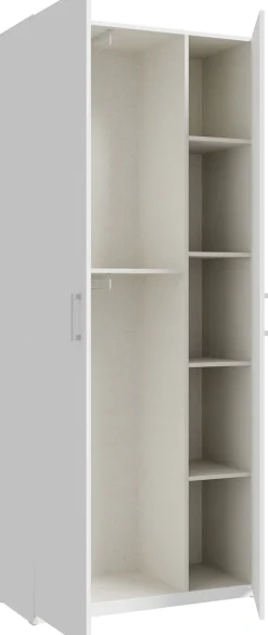 FORTE Kleiderschrank B/H/T 88,9/210,5/42 cm, stehende Montage