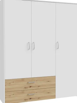 FORTE Kleiderschrank »Culgoa« Drehtürenschrank, Stauraum, 2 Schubkästen, variable Einlegeböden