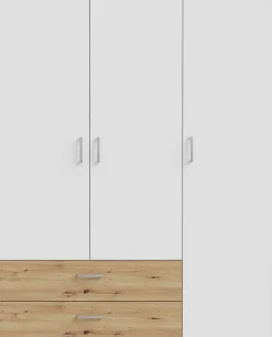 FORTE Kleiderschrank »Culgoa« Drehtürenschrank, Stauraum, 2 Schubkästen, variable Einlegeböden