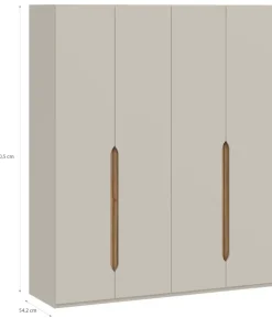 FORTE Kleiderschrank Höhe 2,10 mtr., stehende Montage, Grifflos