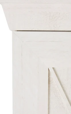 FORTE Kleiderschrank »Kashmir, klassischer Landhausstil, Made in Europe« Maße (B/T/H): 255/63/221 cm,mit Spiegel und dekorativen Fräsungen und Elementen