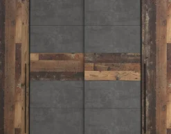FORTE Kleiderschrank »Narago, Kombischrank, Paneelewechselbar« B/H/T ca. 270/210/61cm,Kombination aus Schwebetüren mit seitlichen Drehtüren, Made in Europe