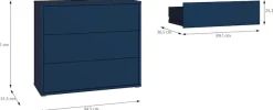 FORTE Kommode »Alice Springs, Kommode, 3 Schubkästen B/H/T 94,8/83,1/41,5« Schubkästen mit Vollauszug, grifflos,Push to open