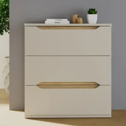 FORTE Kommode B/H/T 81,5/92,3/41,5 cm Kommode ohne Griffe