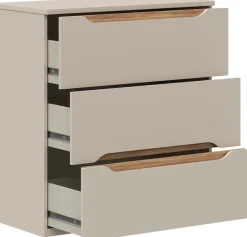 FORTE Kommode B/H/T 81,5/92,3/41,5 cm Kommode ohne Griffe