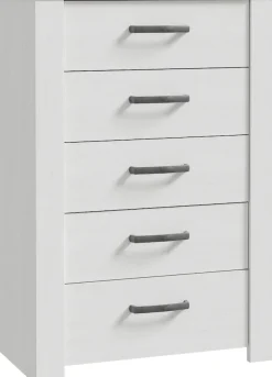 FORTE Kommode »Bohol« B/H/T71,7/106,2/42 cm, 5 Schubkästen, Landhaus