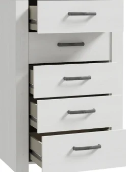 FORTE Kommode »Bohol« B/H/T71,7/106,2/42 cm, 5 Schubkästen, Landhaus