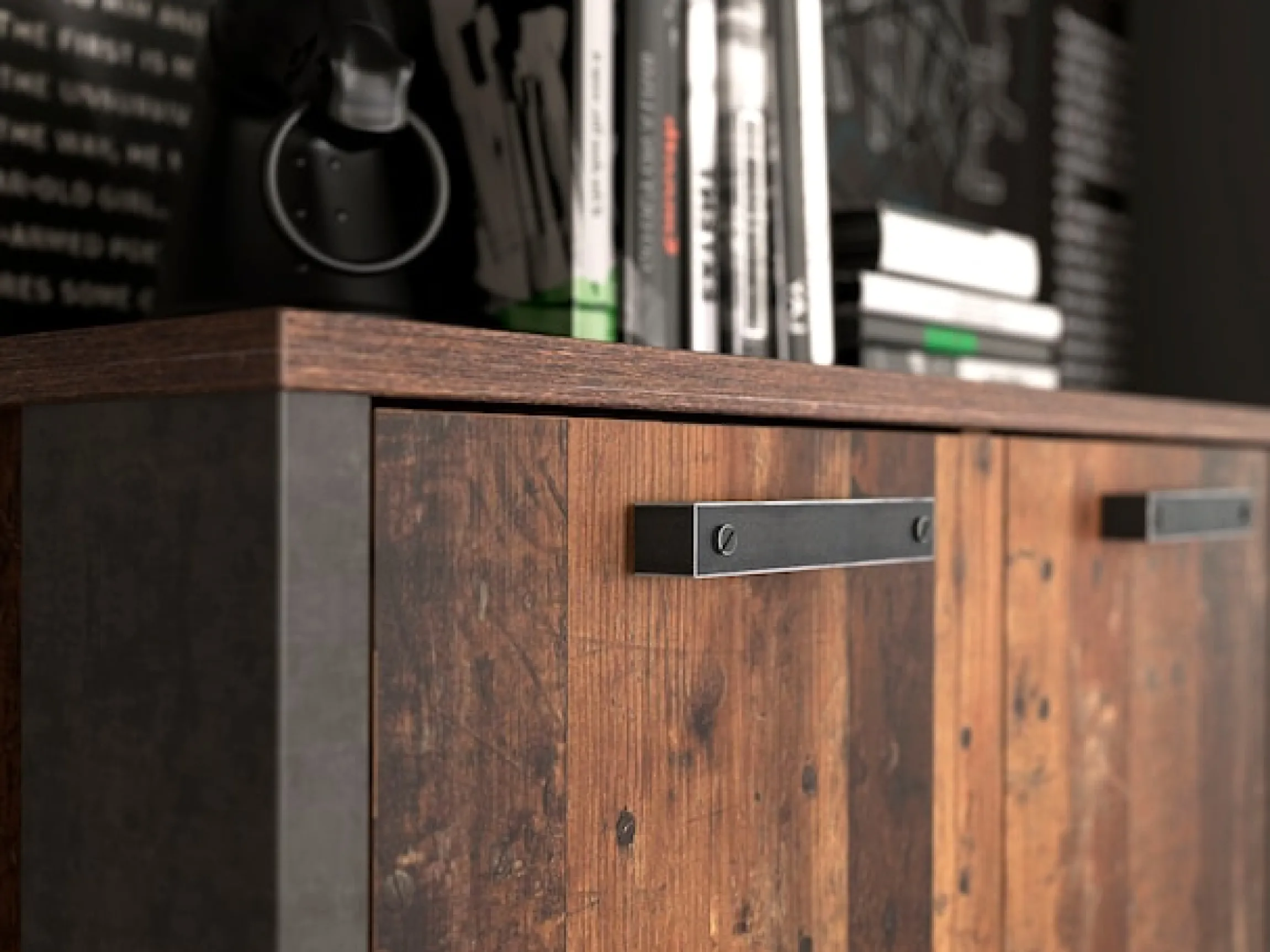 FORTE Kommode »Clif« Aktenschrank im Industriestil, Breite 86 cm x Höhe 115 cm