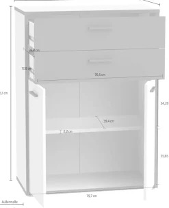 FORTE Kommode »Keflav« Breite 84,5 cm