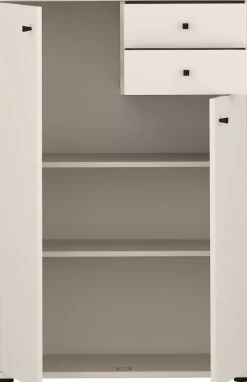 FORTE Kommode »Tempra, Kommode, 2 Türen, 2 Schubkästen, viel Stauraum« B/H/T 73,7/111,1/34,8 cm