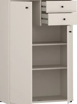 FORTE Kommode »Tempra, Kommode, 2 Türen, 2 Schubkästen, viel Stauraum« B/H/T 73,7/111,1/34,8 cm
