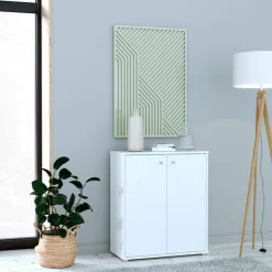 FORTE Kommode »Tempra, Kommode, 2 große Türen , Höhe 85,5 cm« Breite 73,7 cm