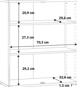 FORTE Kommode »Tempra, Kommode, 2 große Türen , Höhe 85,5 cm« Breite 73,7 cm