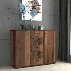 FORTE Kommode »Tempra, Kommode, 2 Türen, 5 Schubkästen, viel Stauraum« Breite 108,8 cm
