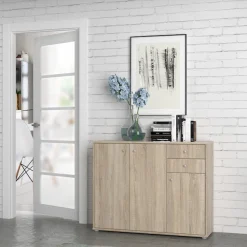 FORTE Kommode »Tempra, Kommode, 3 Türen, 2 Schubkästen, viel Stauraum« Breite 108,8 cm