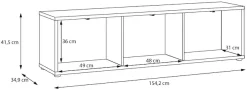 FORTE Lowboard »Alice Springs, TV-Board, viel Stauraum, große Türen zum Aufklappen« B/H/T 154,2/41,5/34,9 cm Klapptüren