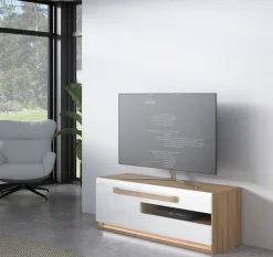FORTE Lowboard »Attention TV-Board, TV-Schrank« TV-Board, Beleuchtung, Soft Close, Kabelführung