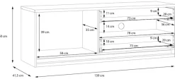 FORTE Lowboard »Attention TV-Board, TV-Schrank« TV-Board, Beleuchtung, Soft Close, Kabelführung