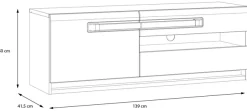 FORTE Lowboard »Attention TV-Board, TV-Schrank« TV-Board, Beleuchtung, Soft Close, Kabelführung