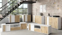 FORTE Lowboard »Cardigan TV-Board, TV-Schrank« TV-Board, 2 farbig, Stauraum Kabelführung