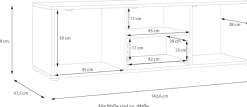 FORTE Lowboard »Cardigan TV-Board, TV-Schrank« TV-Board, 2 farbig, Stauraum Kabelführung