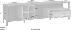 FORTE Lowboard »High Rock« TV-Schrank, TV-Board, Breite ca. 181 cm