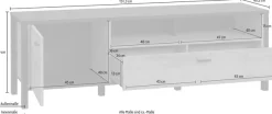 FORTE Lowboard »High Rock« TV-Schrank, TV-Board, Breite ca. 151 cm