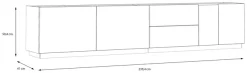 FORTE Lowboard »LewisvilleTV-Board, TV-Schrank«