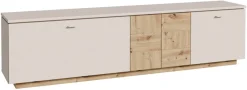 FORTE Lowboard »LouotoTV-Board, TV-Schrank« TV Board, Metallgriffe, Stauraum, Soft Close, Breite 224,8cm