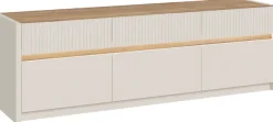 FORTE Lowboard »Oak Squere TV-Board inklusive Beleuchtung« B7H/T 160 cm/50,7/41,5 cm, Beleuchtung, grifflos, Klappen