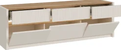 FORTE Lowboard »Oak Squere TV-Board inklusive Beleuchtung« B7H/T 160 cm/50,7/41,5 cm, Beleuchtung, grifflos, Klappen