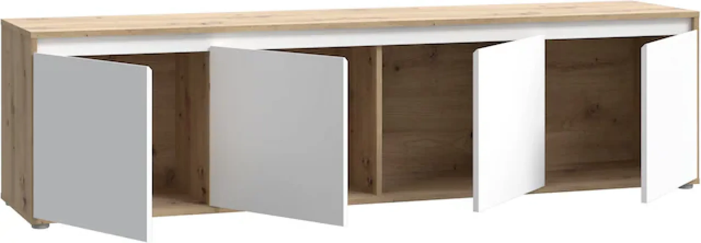 FORTE Lowboard »TV-Board groß Breite ca 190 cm« B/H/T 188,3/49,7/42 cm,grifflose Front, viel Stauraum,