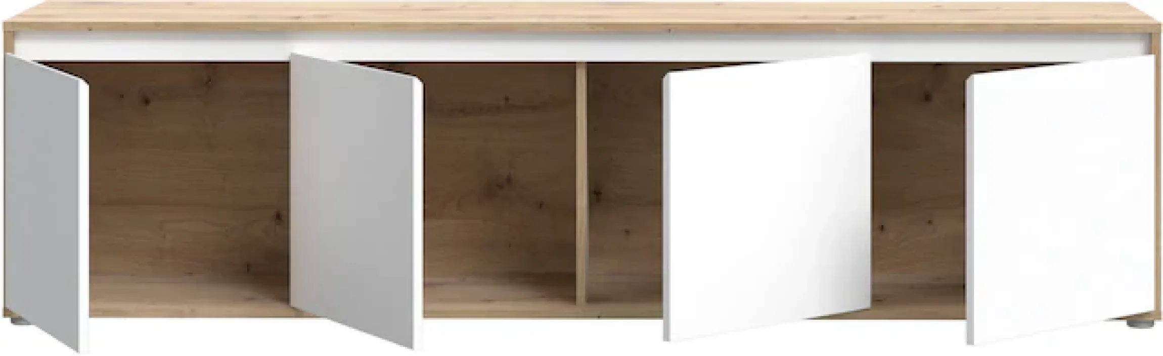 FORTE Lowboard »TV-Board groß Breite ca 190 cm« B/H/T 188,3/49,7/42 cm,grifflose Front, viel Stauraum,