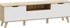 FORTE Lowboard »Vankka TV-Bank, TV-Board groß« B/H/T 179,1/54,3/41,7 cm,TV-Teil , ca. 180 cm breit, viel Stauraum, Echtholzbeine