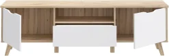 FORTE Lowboard »Vankka TV-Bank, TV-Board groß« B/H/T 179,1/54,3/41,7 cm,TV-Teil , ca. 180 cm breit, viel Stauraum, Echtholzbeine