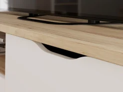 FORTE Lowboard »Vankka TV-Bank, TV-Board groß« B/H/T 179,1/54,3/41,7 cm,TV-Teil , ca. 180 cm breit, viel Stauraum, Echtholzbeine