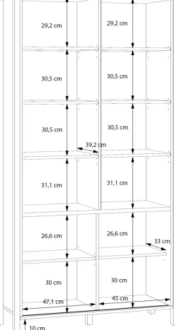 FORTE Mehrzweckregal »Jytana Jugendzimmer« B/H/T 103,4/200,3/40,3 cm