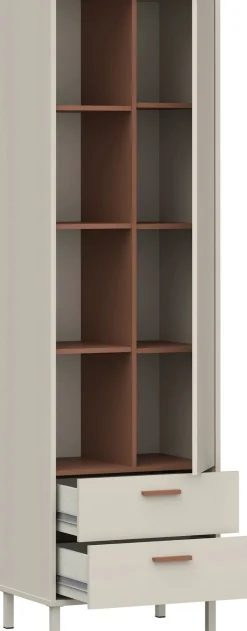 FORTE Mehrzweckregal »Milles« Metallbeine, trendiges Dekor, Vollauszug B/H/T 58,9/201,6/41,5