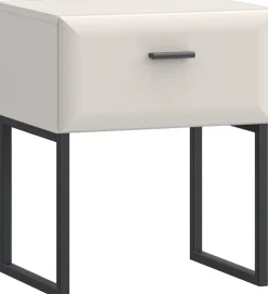 FORTE Nachtkommode »Akihisa mit Schubkasten und Metallfüßen« B/H/T 45,2/54,6/38 cm, Metallfüße, Schubkasten